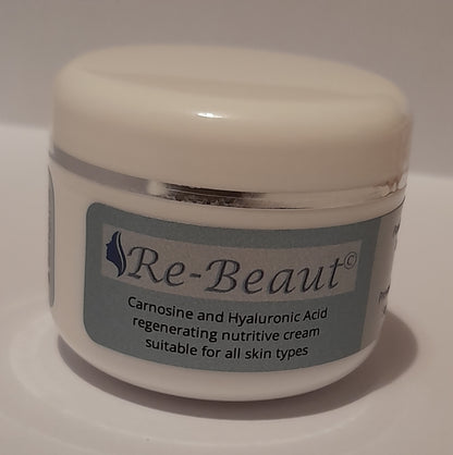 Re-Beaut Moisturiser enriched with Carnosine, Vit E and Hyaluronic Acid